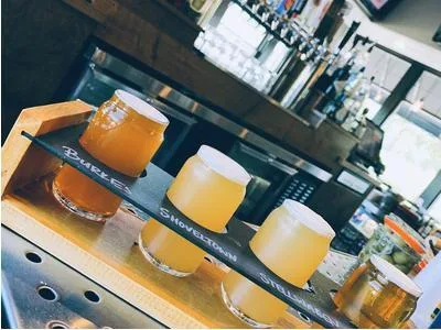 Craft beer flight at The Marsh